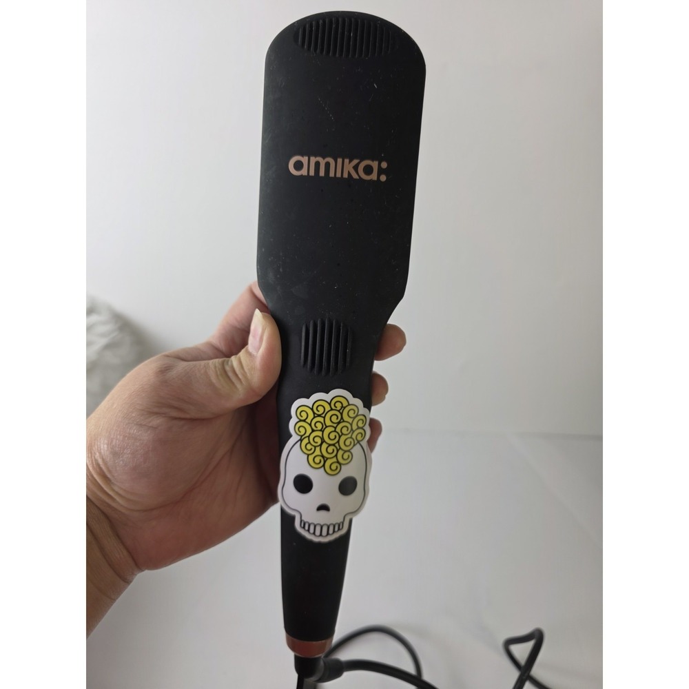 Amika Polished Perfection Hair Straightening Thermal Brush | Black - Picture 2 of 5